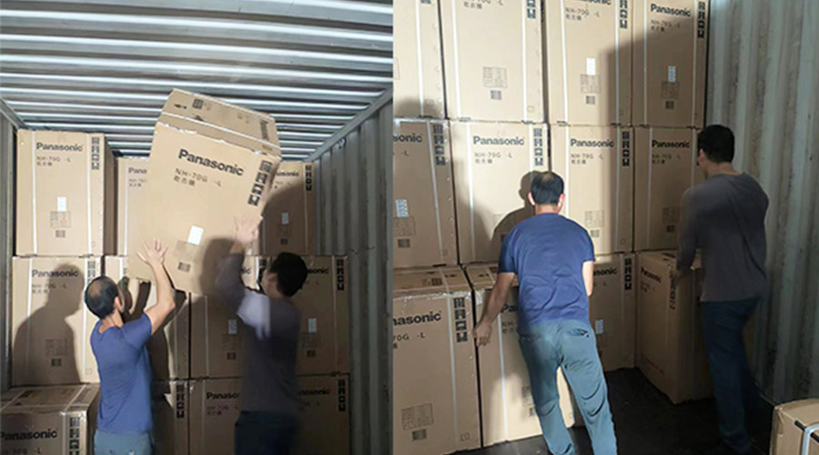 春節(jié)放假?zèng)_刺！加速度完成客戶松下衣物烘干機(jī)裝柜發(fā)貨